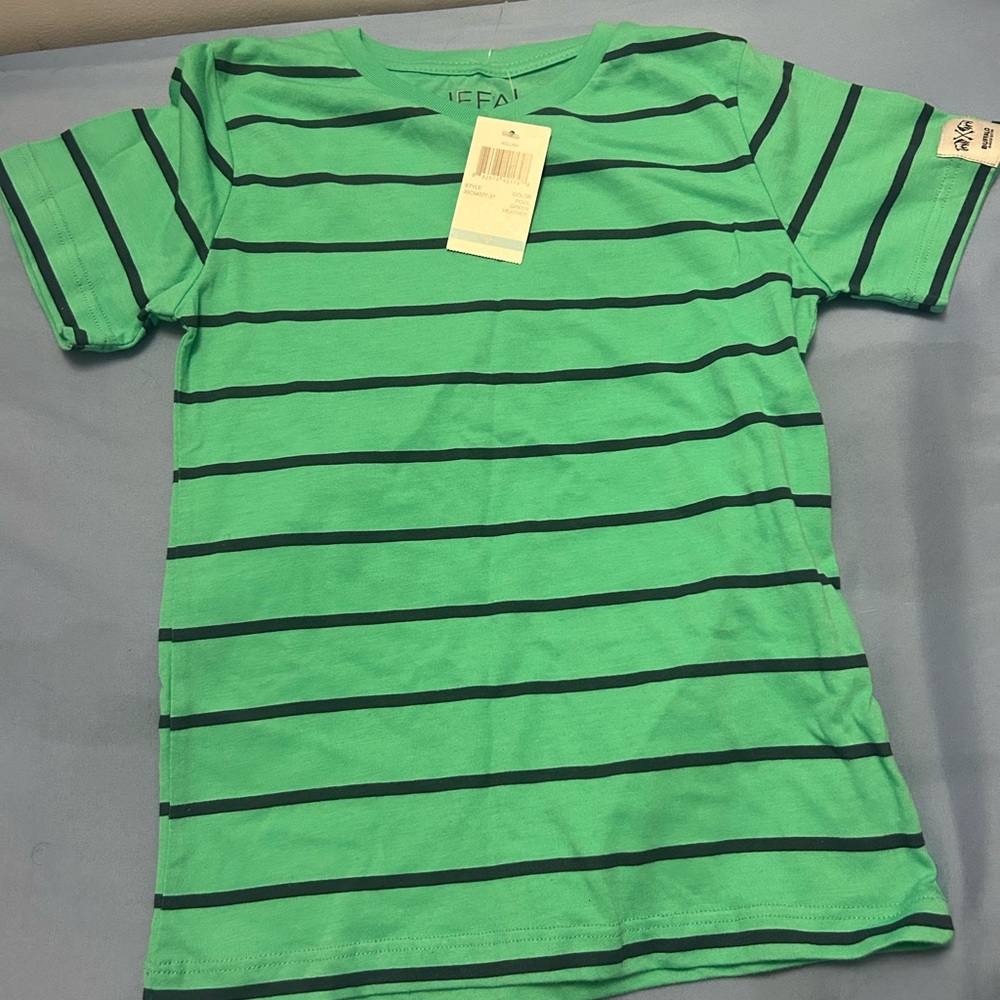 Buffalo David Bitton Green and Black Short Sleeve Tee